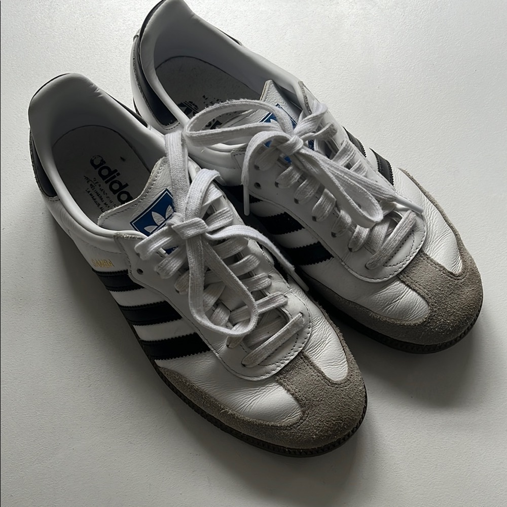 Adidas Samba White and Black Sneakers